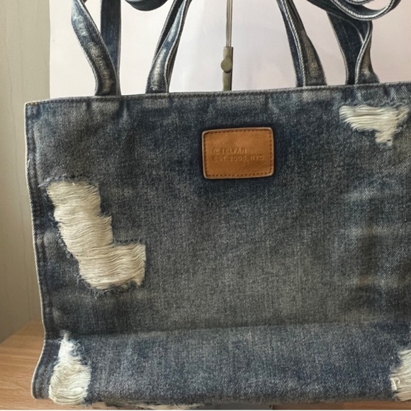 RARE distressed denim telfar bag purse - Picture 8 of 16